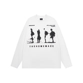 New Real Shot American Street Fashion Printed Long Sleeve T-shirt